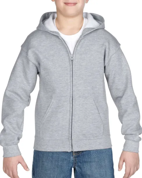  HEAVY BLEND™ YOUTH FULL ZIP HOODED SWEATSHIRT - Gildan Sport Grey