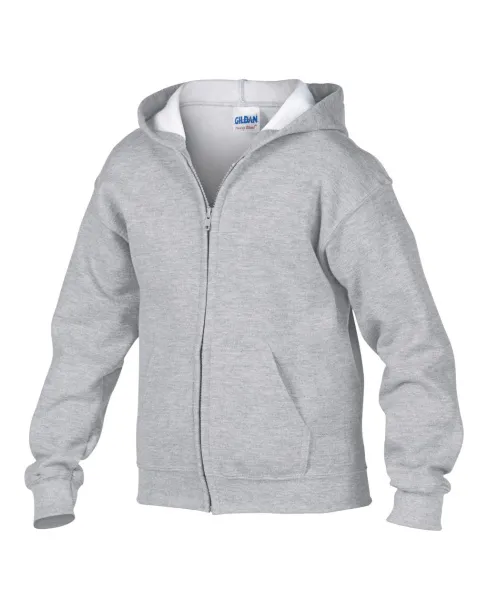  HEAVY BLEND™ YOUTH FULL ZIP HOODED SWEATSHIRT - Gildan Sport Grey