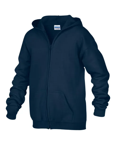  HEAVY BLEND™ YOUTH FULL ZIP HOODED SWEATSHIRT - Gildan Navy