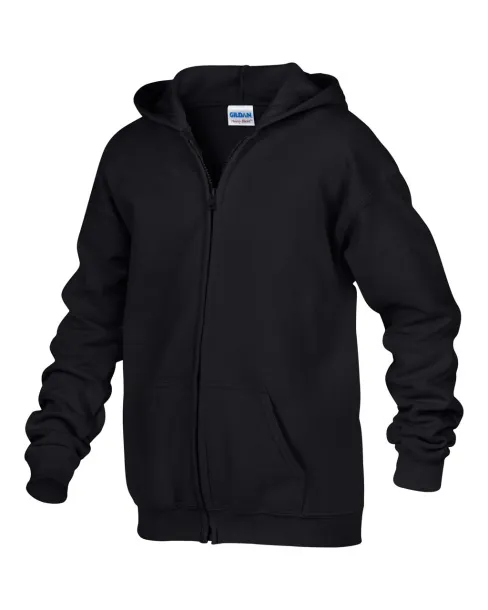  HEAVY BLEND™ YOUTH FULL ZIP HOODED SWEATSHIRT - Gildan Black