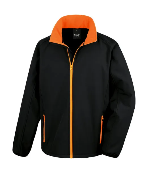  Printable Softshell Jacket - Result Core Black Narančasta