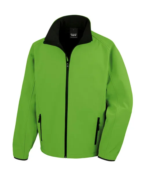  Muška softshell jakna pogodna za print - Result Core Vivid Green Crna