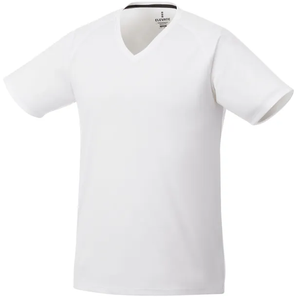 Amery short sleeve men's cool fit v-neck shirt - Elevate Life White
