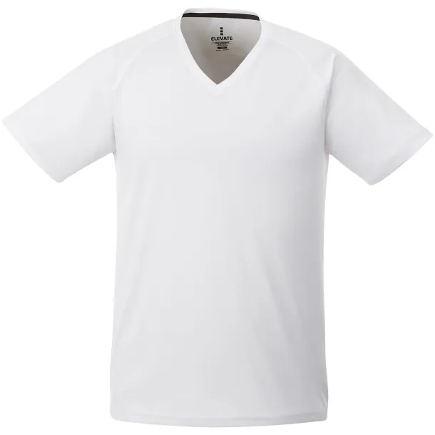 Amery short sleeve men's cool fit v-neck shirt - Elevate Life White