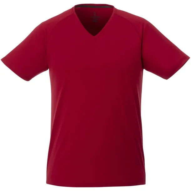 Amery short sleeve men's cool fit v-neck shirt - Elevate Life Red