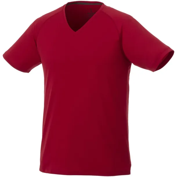 Amery short sleeve men's cool fit v-neck shirt - Elevate Life Red