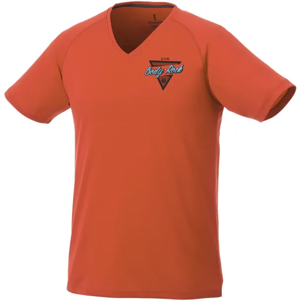 Amery short sleeve men's cool fit v-neck shirt - Elevate Life Orange