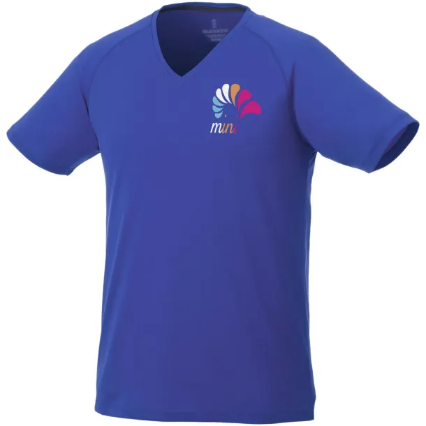Amery short sleeve men's cool fit v-neck shirt - Elevate Life Blue