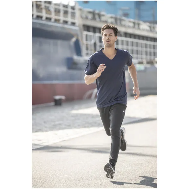 Amery short sleeve men's cool fit v-neck shirt - Elevate Life Navy