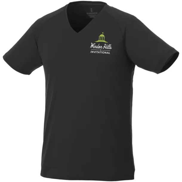 Amery muška majica kratkih rukava s V-izrezom, cool fit - Elevate Life Solid black