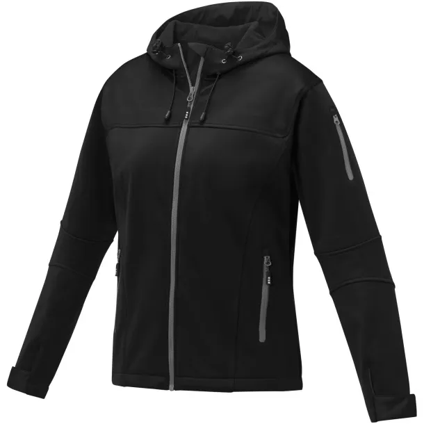 Match women's softshell jacket - Elevate Life Solid black