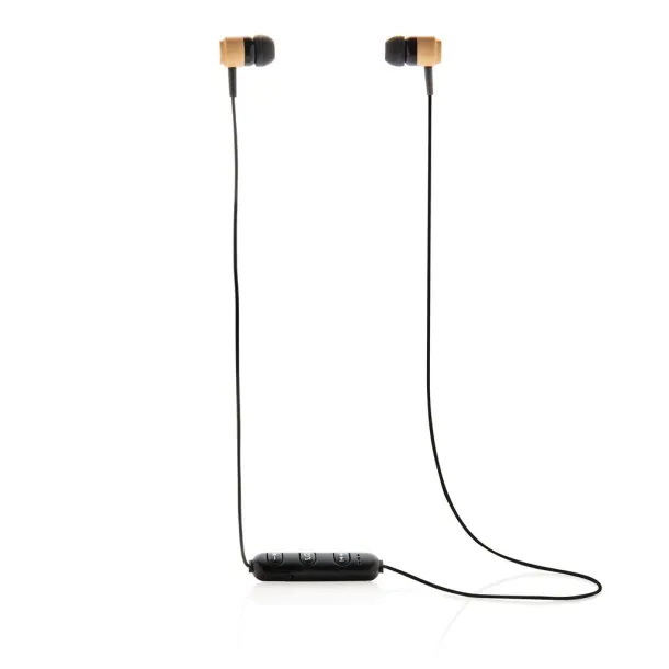  Bamboo wireless earbuds - XD Collection Brown Black