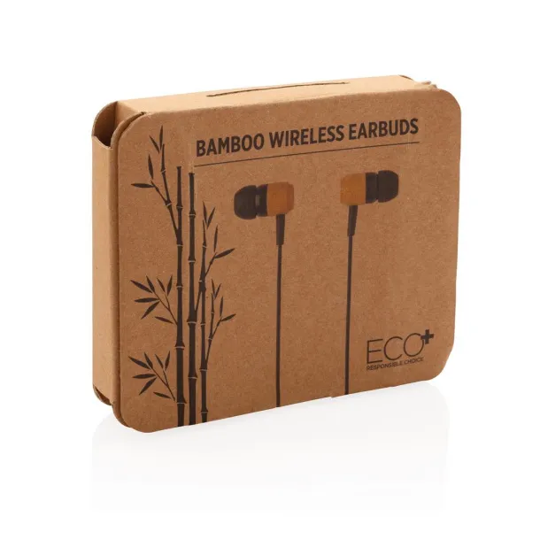  Bamboo bežične slušalice - XD Collection Smeđa Crna