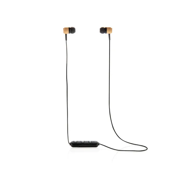  Bamboo wireless earbuds - XD Collection Brown Black