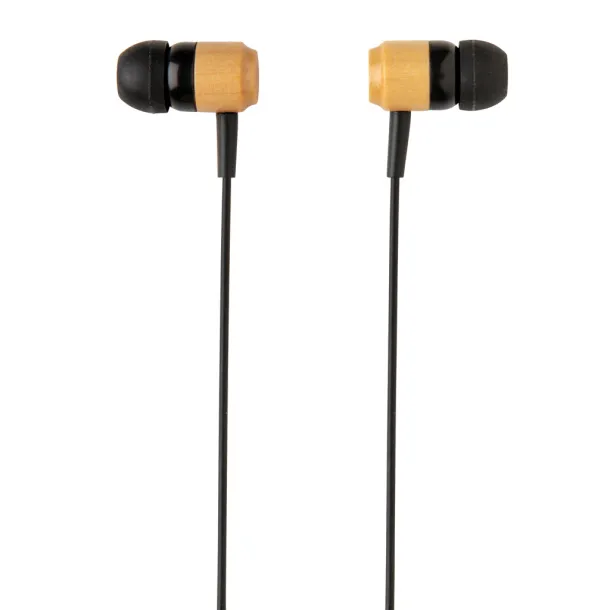  Bamboo wireless earbuds - XD Collection Brown Black