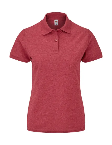  Ženska polo majica od mješavine poliestera i pamuka, 180 g/m² - Fruit of the Loom Heather Red
