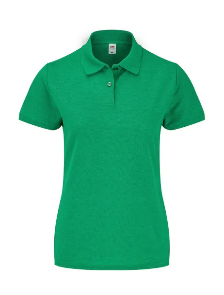  Ladies 65/35 Polo - Fruit of the Loom Heather Green