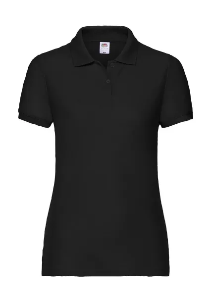  Ženska polo majica od mješavine poliestera i pamuka, 180 g/m² - Fruit of the Loom Crna