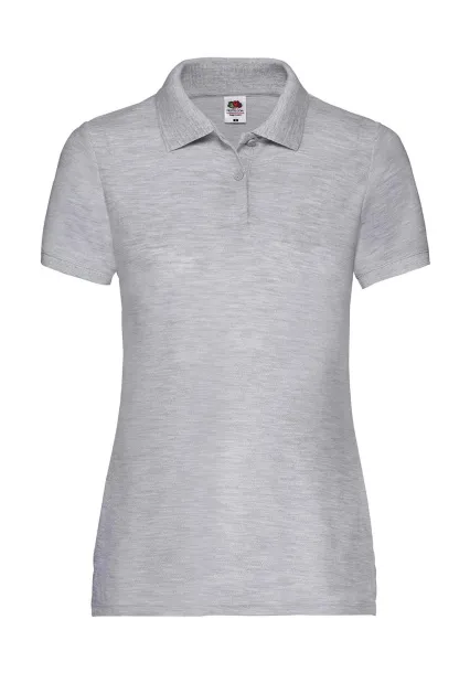  Ladies 65/35 Polo - Fruit of the Loom Heather Grey