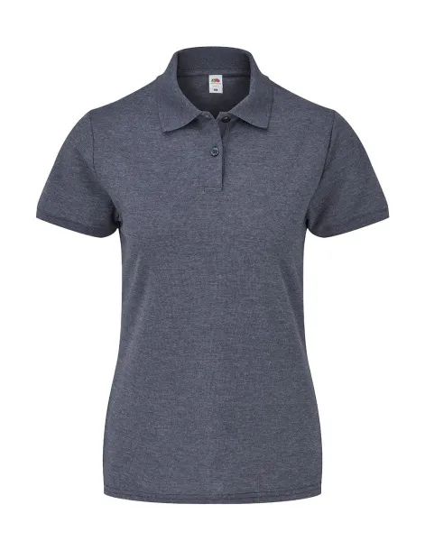  Ladies 65/35 Polo - Fruit of the Loom Heather Navy