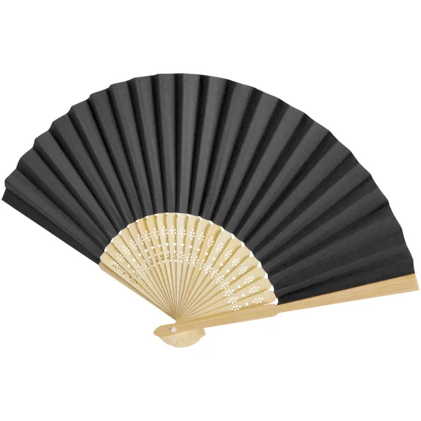 Carmen hand fan Solid black