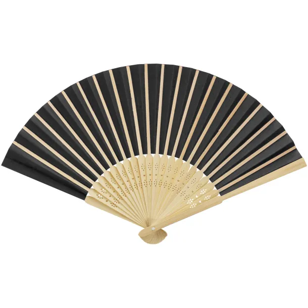 Carmen hand fan Solid black