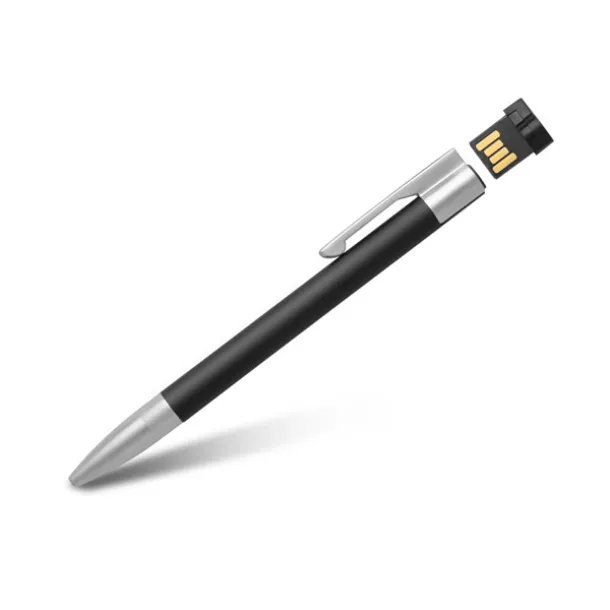  metal pen and USB Flash memory 8GB - PIXO Black