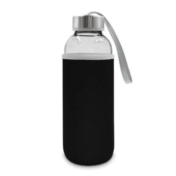  Glass sports bottle 420 ml black