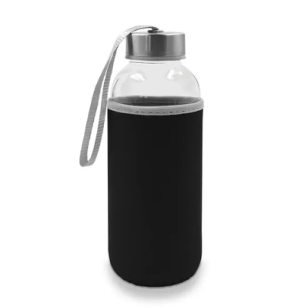  Glass sports bottle 420 ml black