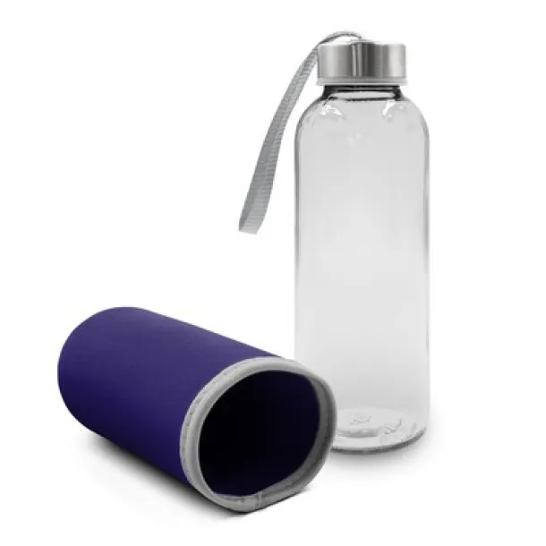  Glass sports bottle 420 ml purple