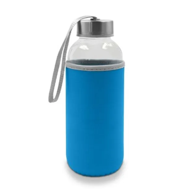  Glass sports bottle 420 ml light blue