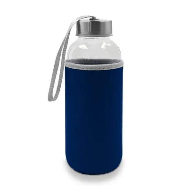  Glass sports bottle 420 ml dark blue