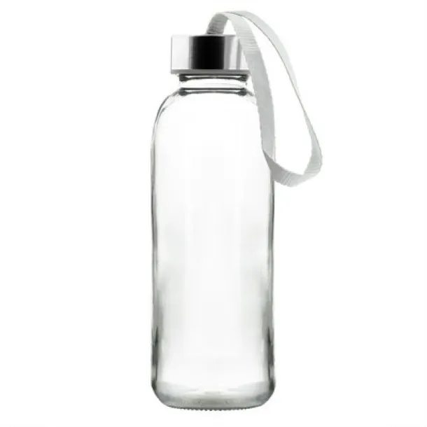  Glass sports bottle 420 ml white