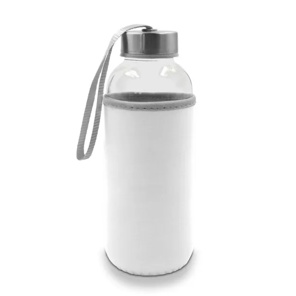  Glass sports bottle 420 ml white