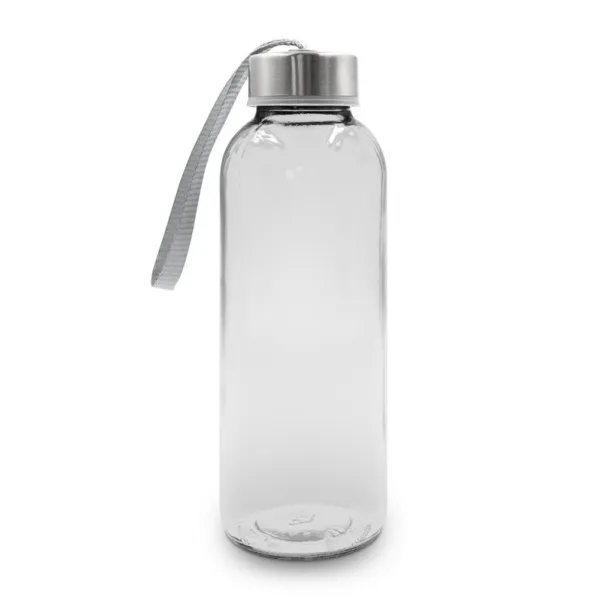  Glass sports bottle 420 ml white