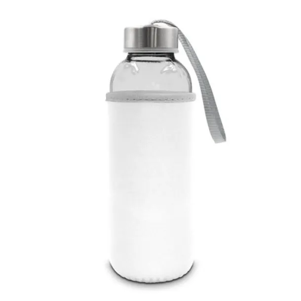  Glass sports bottle 420 ml white