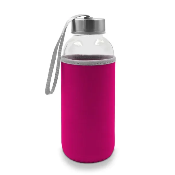  Staklena sportska boca 420ml fuchsia