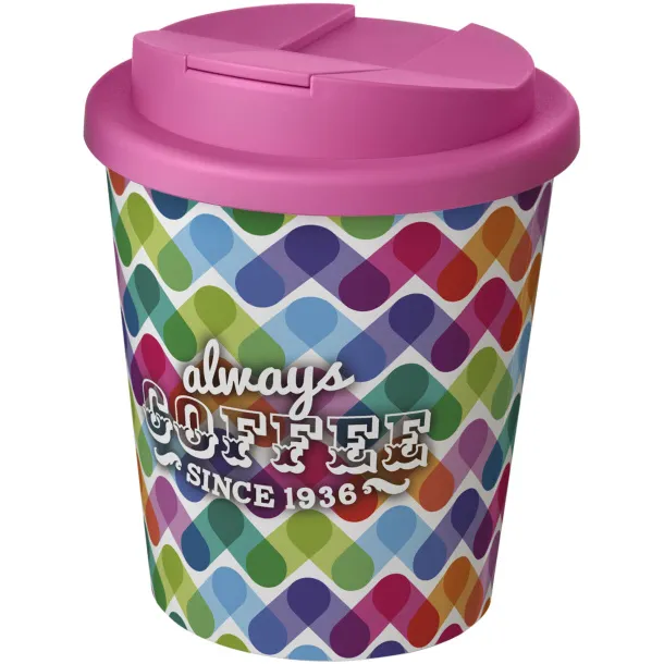 Brite-Americano Espresso® termo šalica s nepropusnim poklopcem, 250 ml Bijela Transparent pink