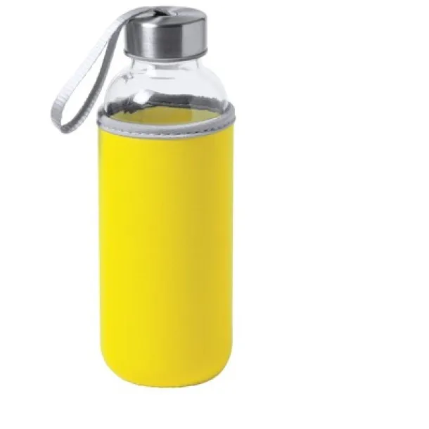  Glass sports bottle 420 ml yellow