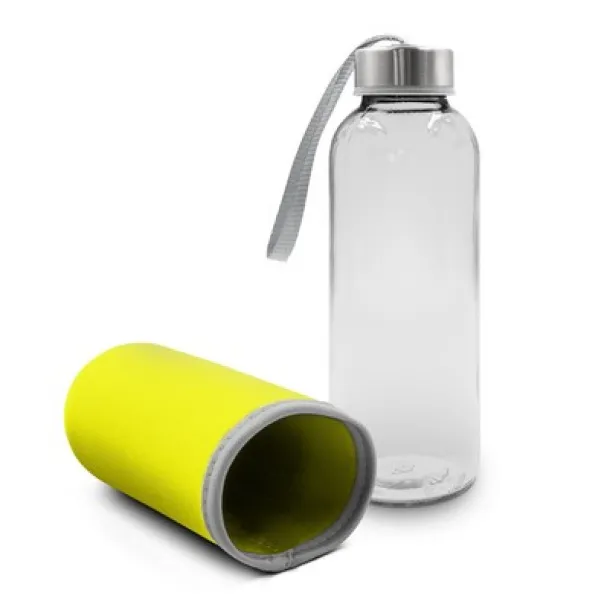  Glass sports bottle 420 ml yellow