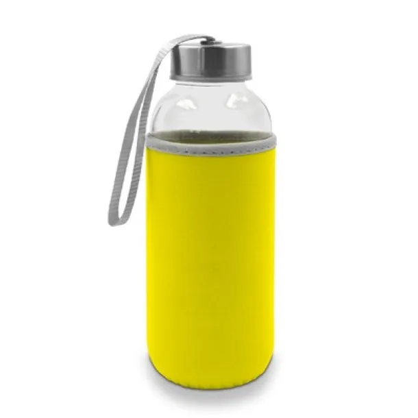  Glass sports bottle 420 ml yellow