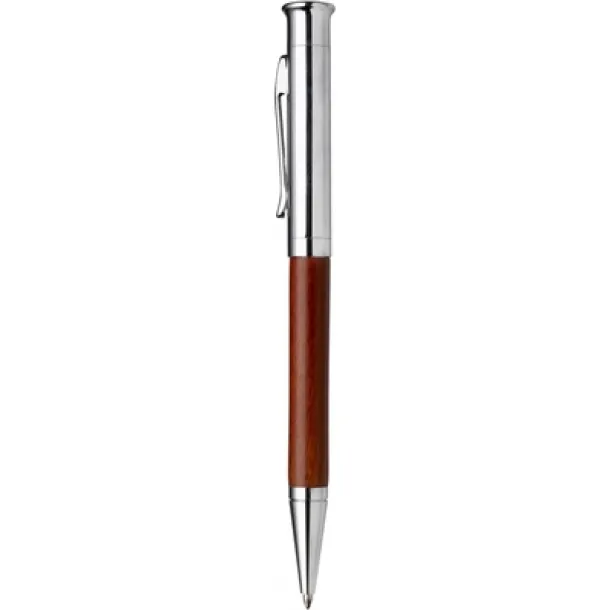  Writing set, ball pen and roller ball pen wood