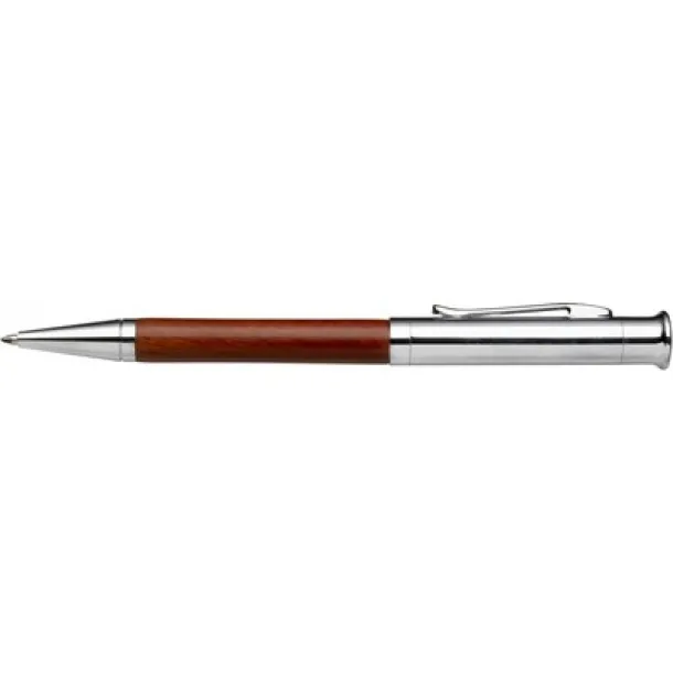  Writing set, ball pen and roller ball pen wood