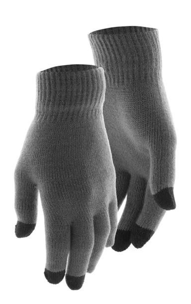 Actium touch screen gloves ash grey Black