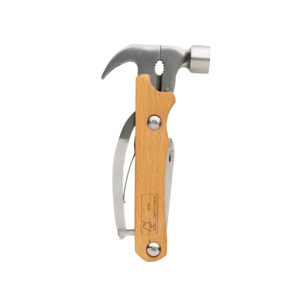  FSC® wooden mutli tool hammer - XD Collection Brown 