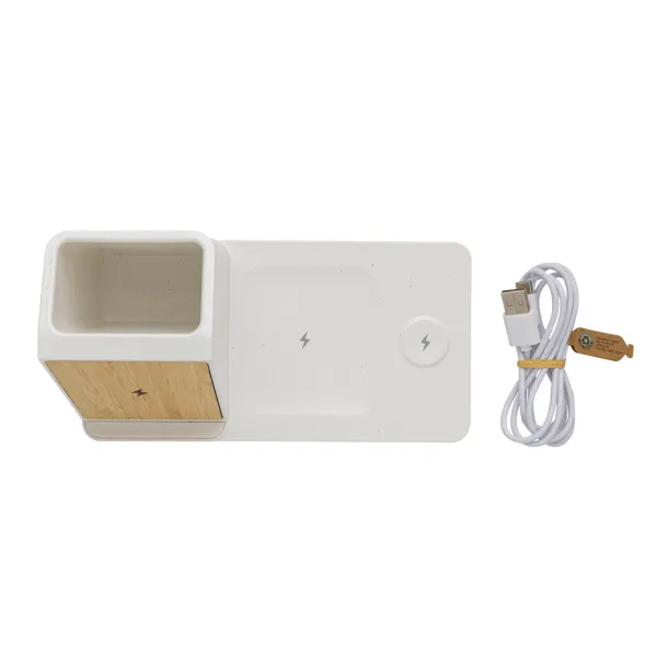  Ontario RCS recycled plastic & bamboo 15W 3 in 1 wireless - XD Xclusive White 