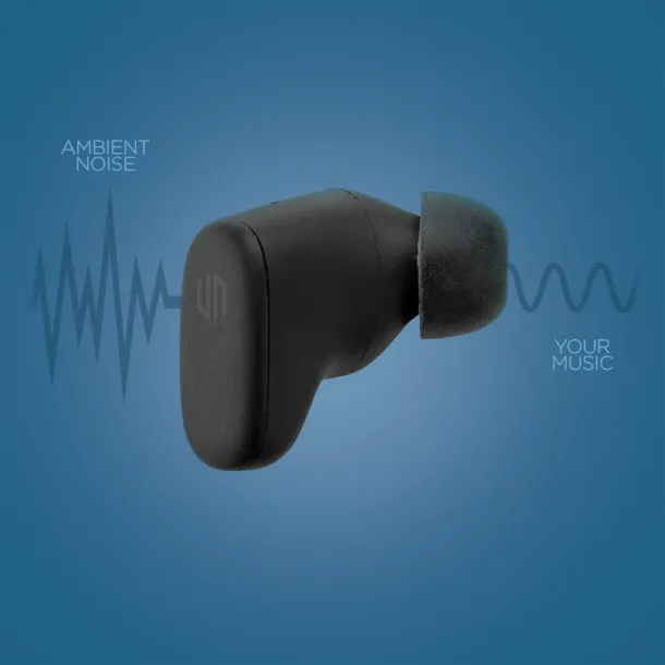 Urban Vitamin Gilroy hybrid ANC and ENC earbuds - Urban Vitamin Black 