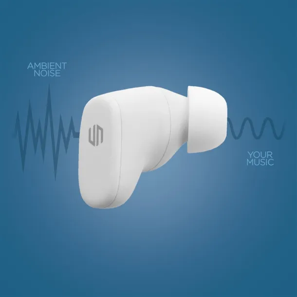 Urban Vitamin Gilroy hybrid ANC and ENC earbuds - Urban Vitamin White 