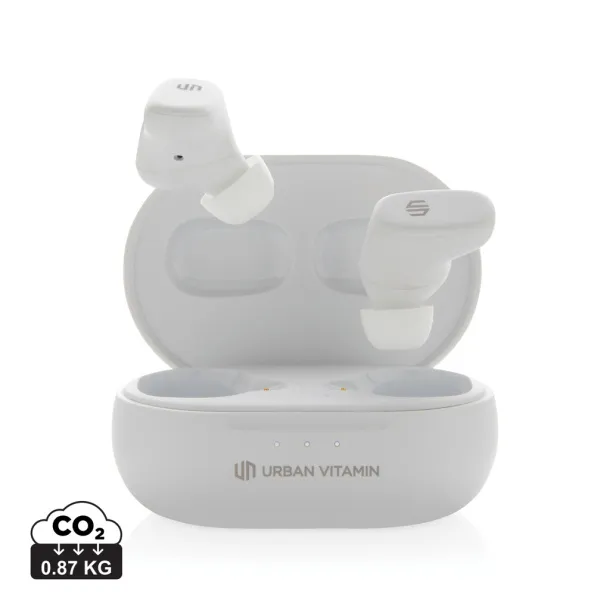 Urban Vitamin Gilroy hybrid ANC and ENC earbuds - Urban Vitamin White 