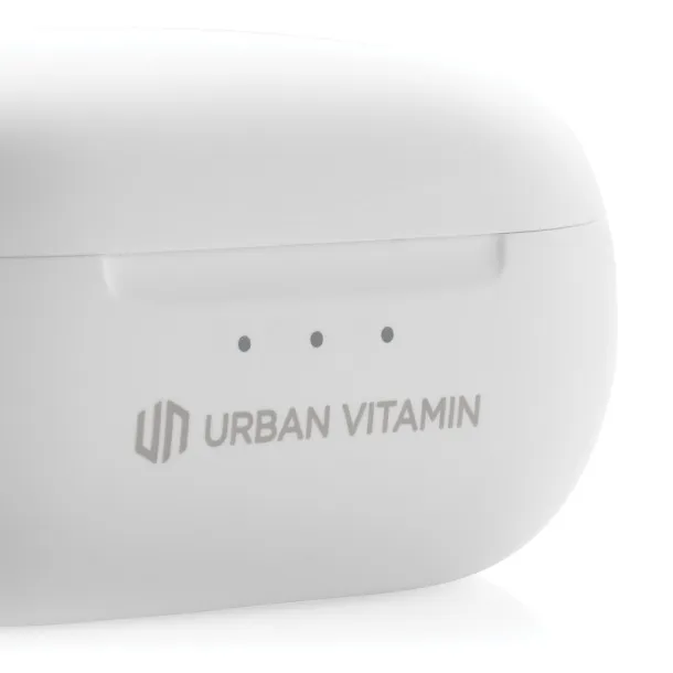 Urban Vitamin Gilroy hybrid ANC and ENC earbuds - Urban Vitamin White 